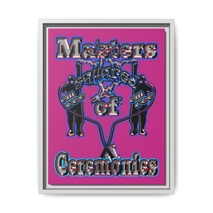 em cee squared - framed canvas art (pink)