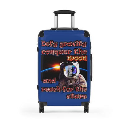 defy conquer reach - Suitcase (dark blue)
