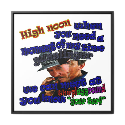 high noon - framed canvas art (white)