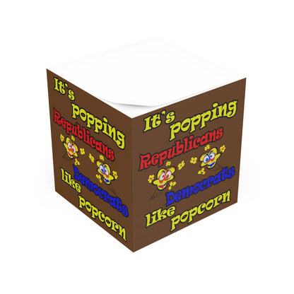 popping like popcorn - note cube (brown)