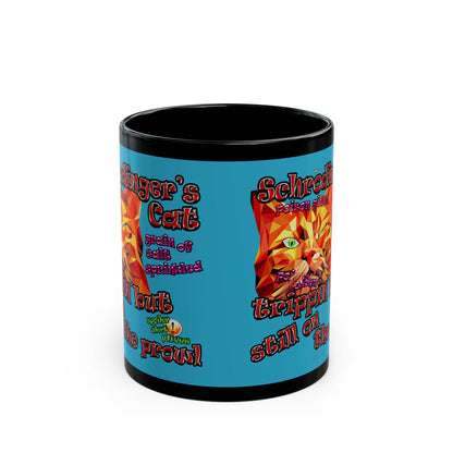 schrodinger's cat - Black Mug (turquoise)