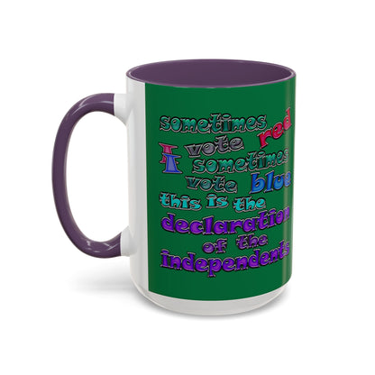 declaration of the independents - Accent Mug (dark green)