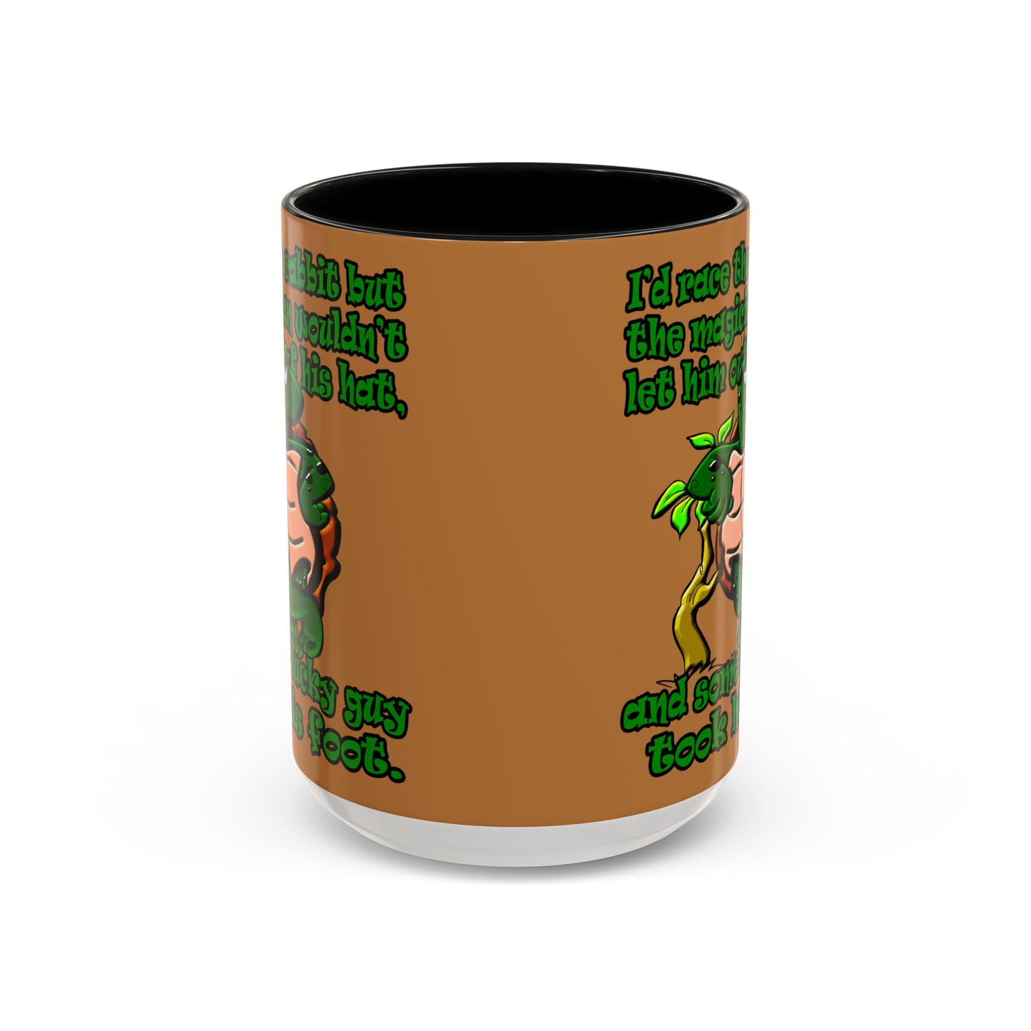 turtle race - Accent Mug (light brown)