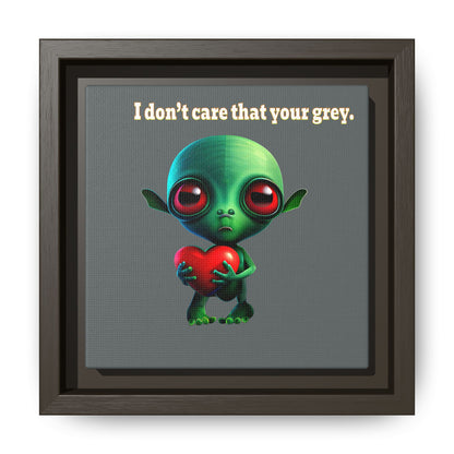 I don't care that your grey - framed canvas art (dark grey)