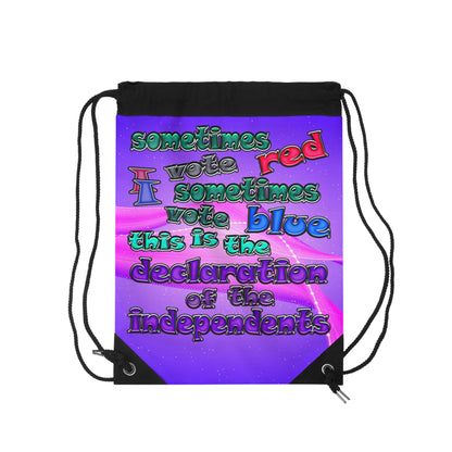 declaration of the independents - Drawstring Bag (purple-pink wave)