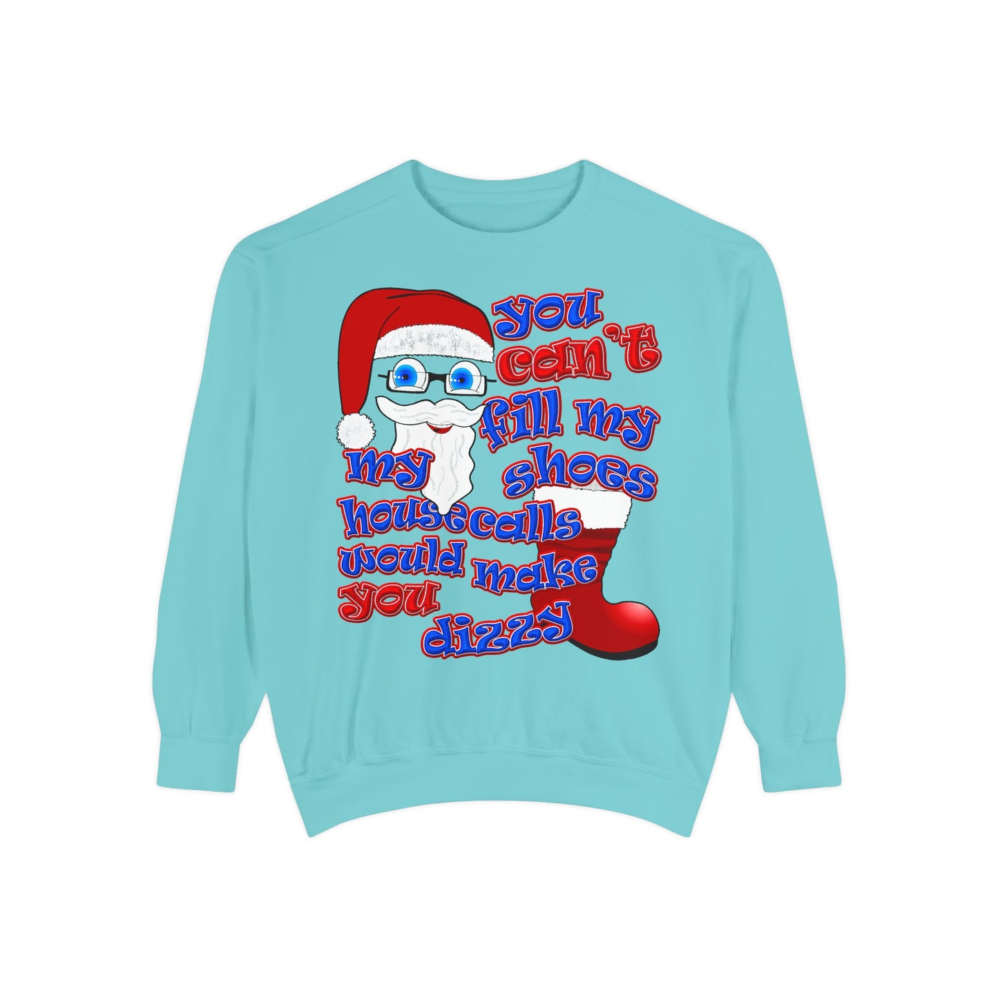 santa's shoes - Unisex Garment-Dyed Sweatshirt