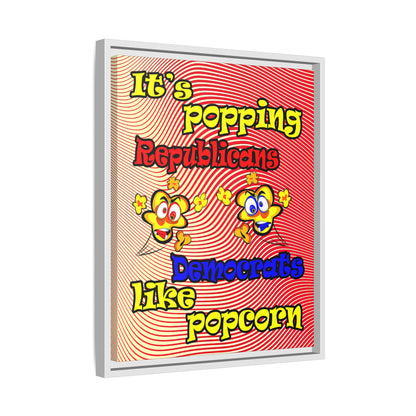 popping like popcorn - framed canvas art (yellow-orange wave)