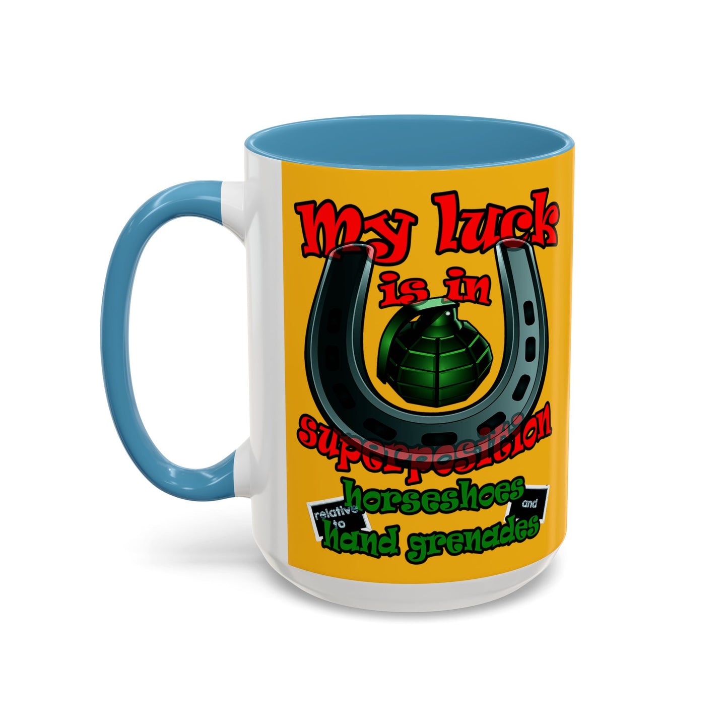 my luck - Accent Mug (yellow)
