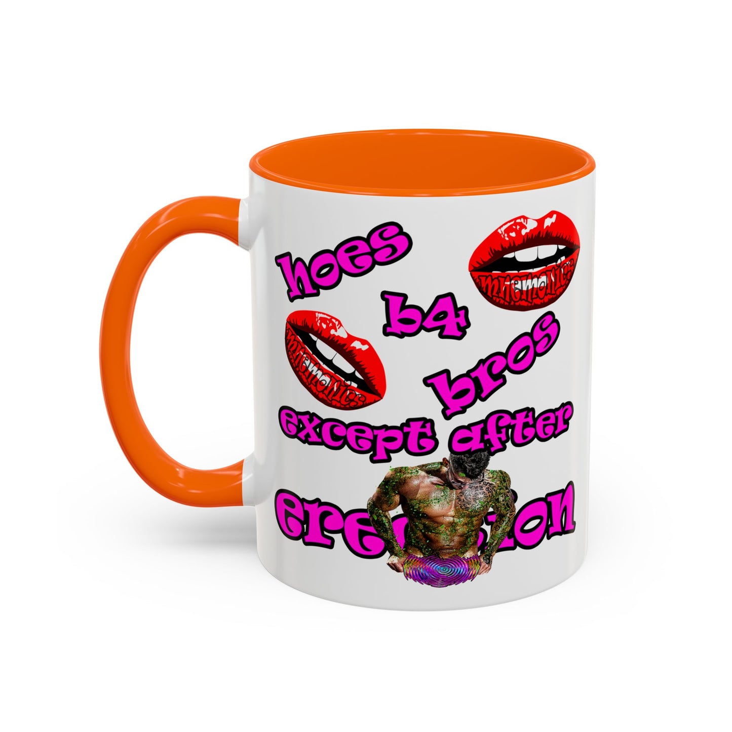 hoes b4 bros - Accent Mug (white)