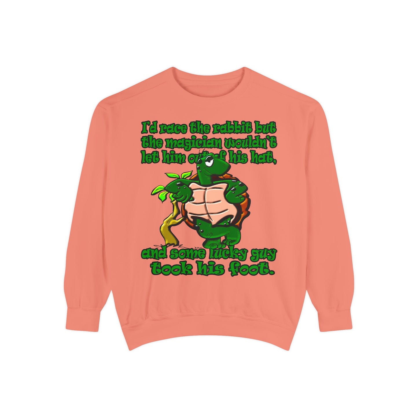 turtle race - Unisex Garment-Dyed Sweatshirt