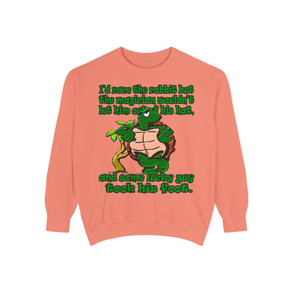 turtle race - Unisex Garment-Dyed Sweatshirt