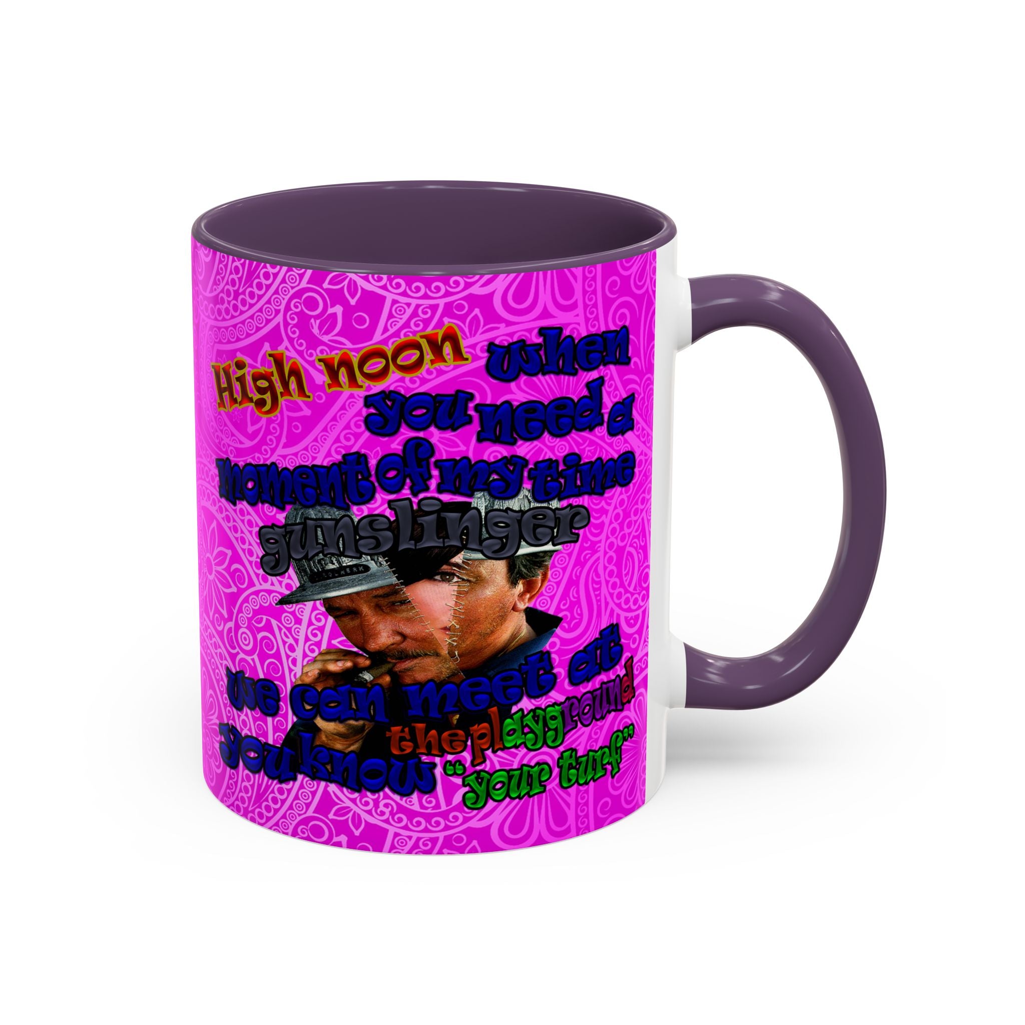 high noon - Accent Mug (pink swirl)
