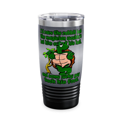 turtle race - Ringneck Tumbler, 20oz (brushed nickel)