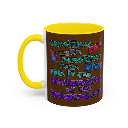declaration of the independents - Accent Mug (brown)