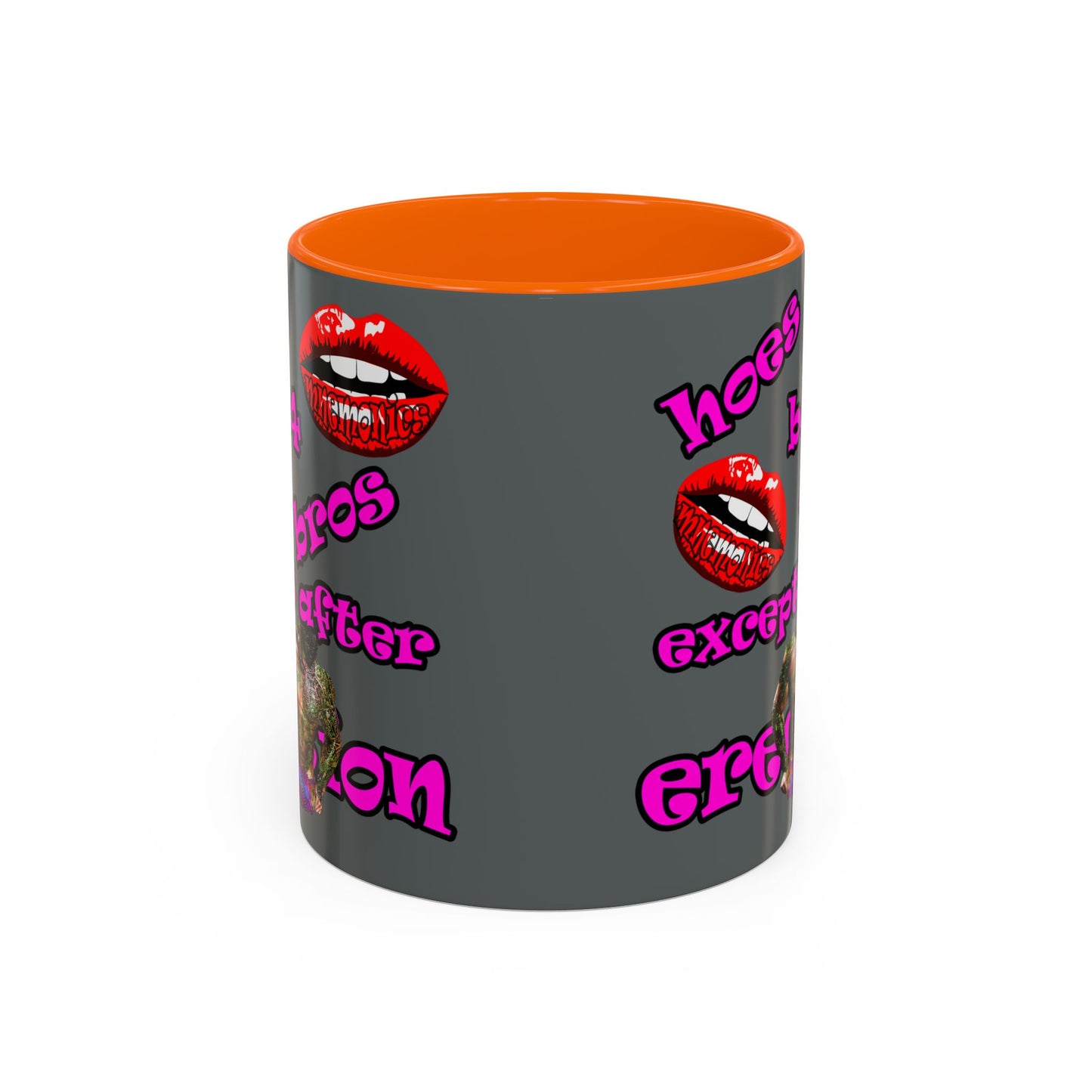 hoes b4 bros - Accent Mug (dark grey)