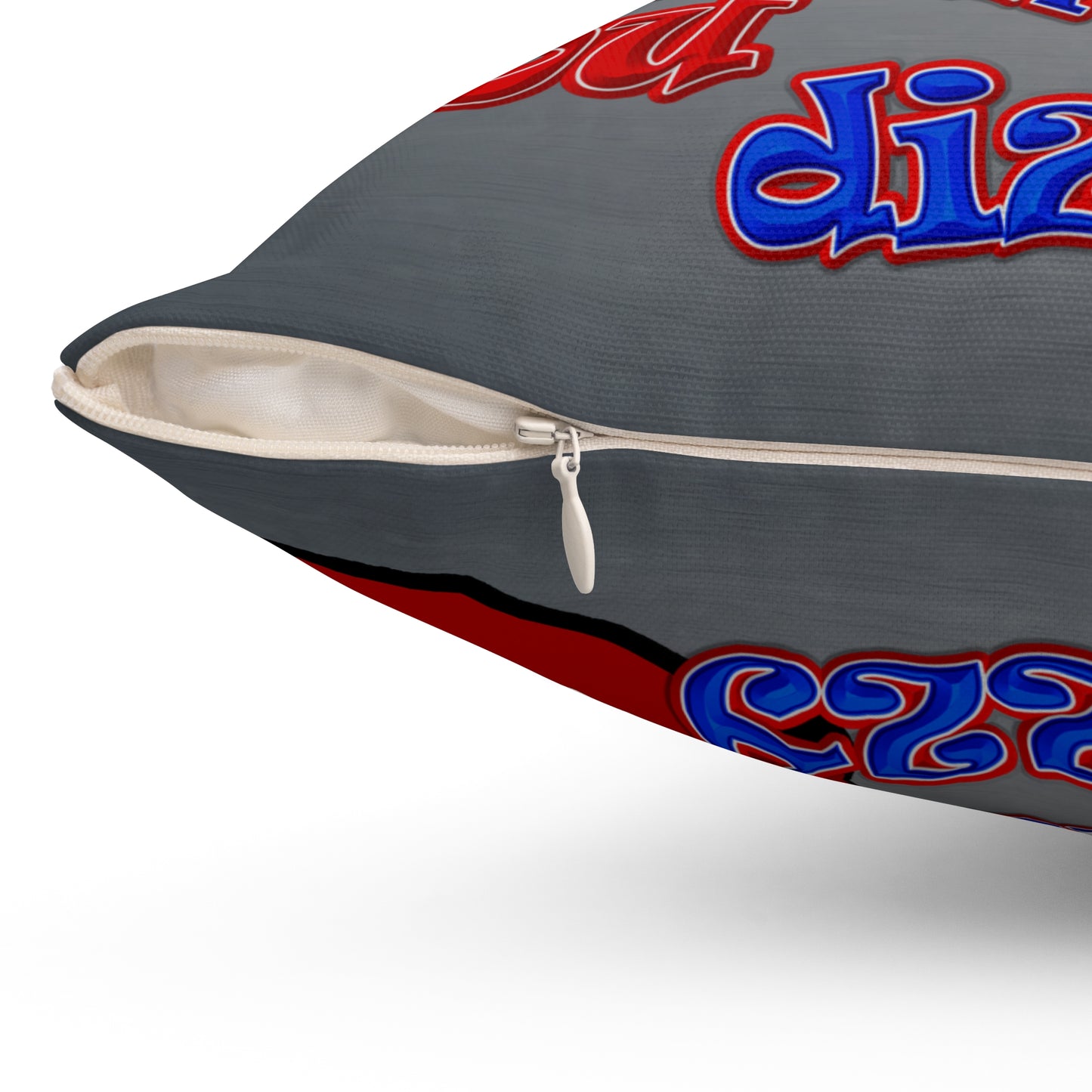santa's shoes - Spun Polyester Square Pillow - (grey-light grey)
