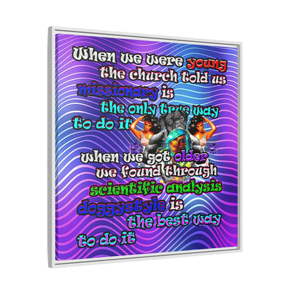 doggystyle - framed canvas art (purple wave)