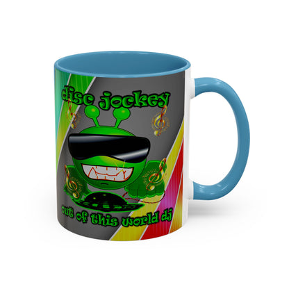 disc jockey - Accent Mug (rainbow split)