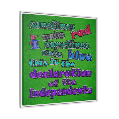 declaration of the independents - framed canvas art (green turf)