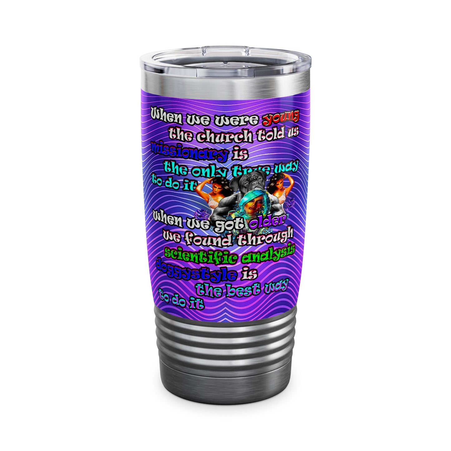 doggystyle - Ringneck Tumbler, 20oz (purple wave)
