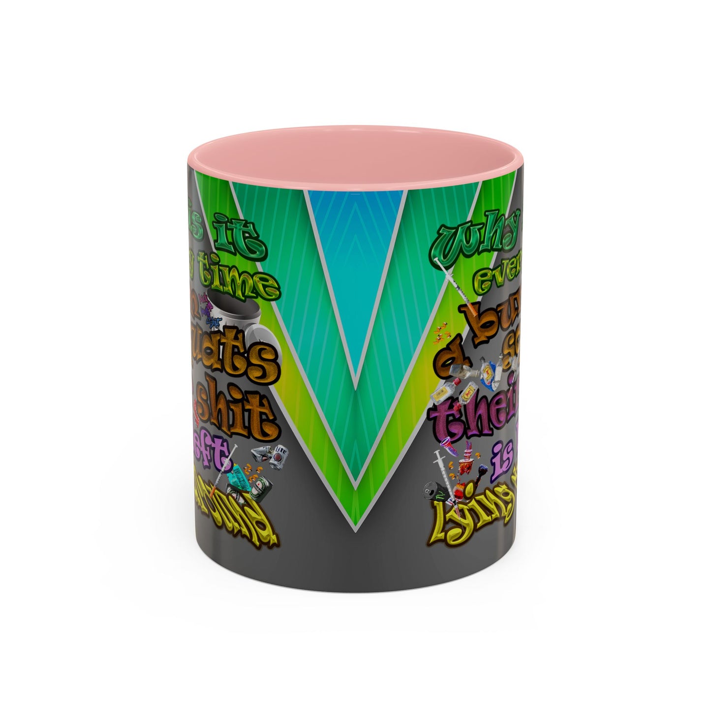 the bum's shit - Accent Mug (rainbow split)