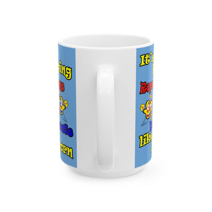 popping like popcorn - White Mug (light blue)