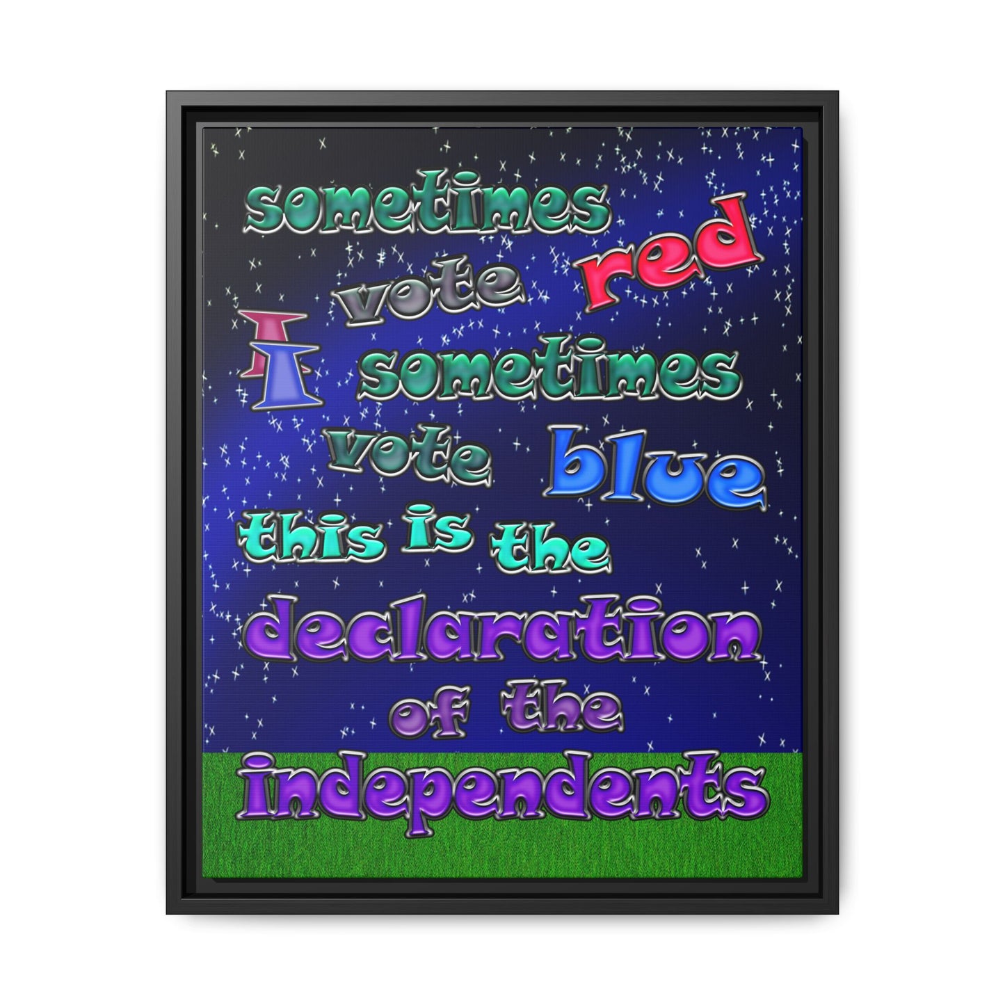 declaration of the independents - framed canvas art ('snoops' background)
