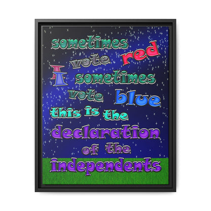 declaration of the independents - framed canvas art ('snoops' background)