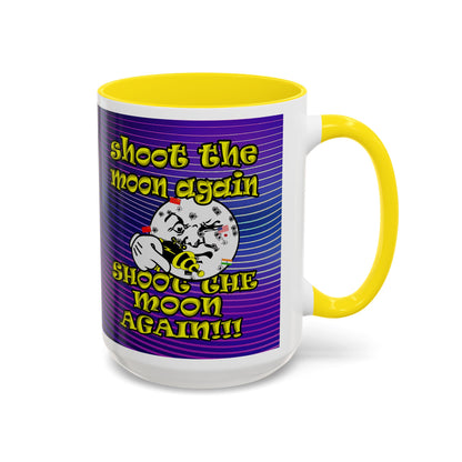 shoot the moon again - Accent Mug (purple wave)