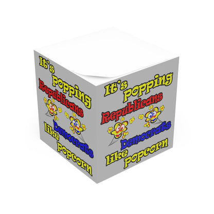 popping like popcorn - note cube (light grey)