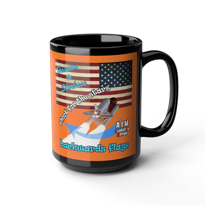 shoot for the stars - Black Mug (crusta)