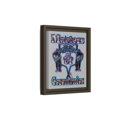 em cee squared - framed canvas art (light grey)