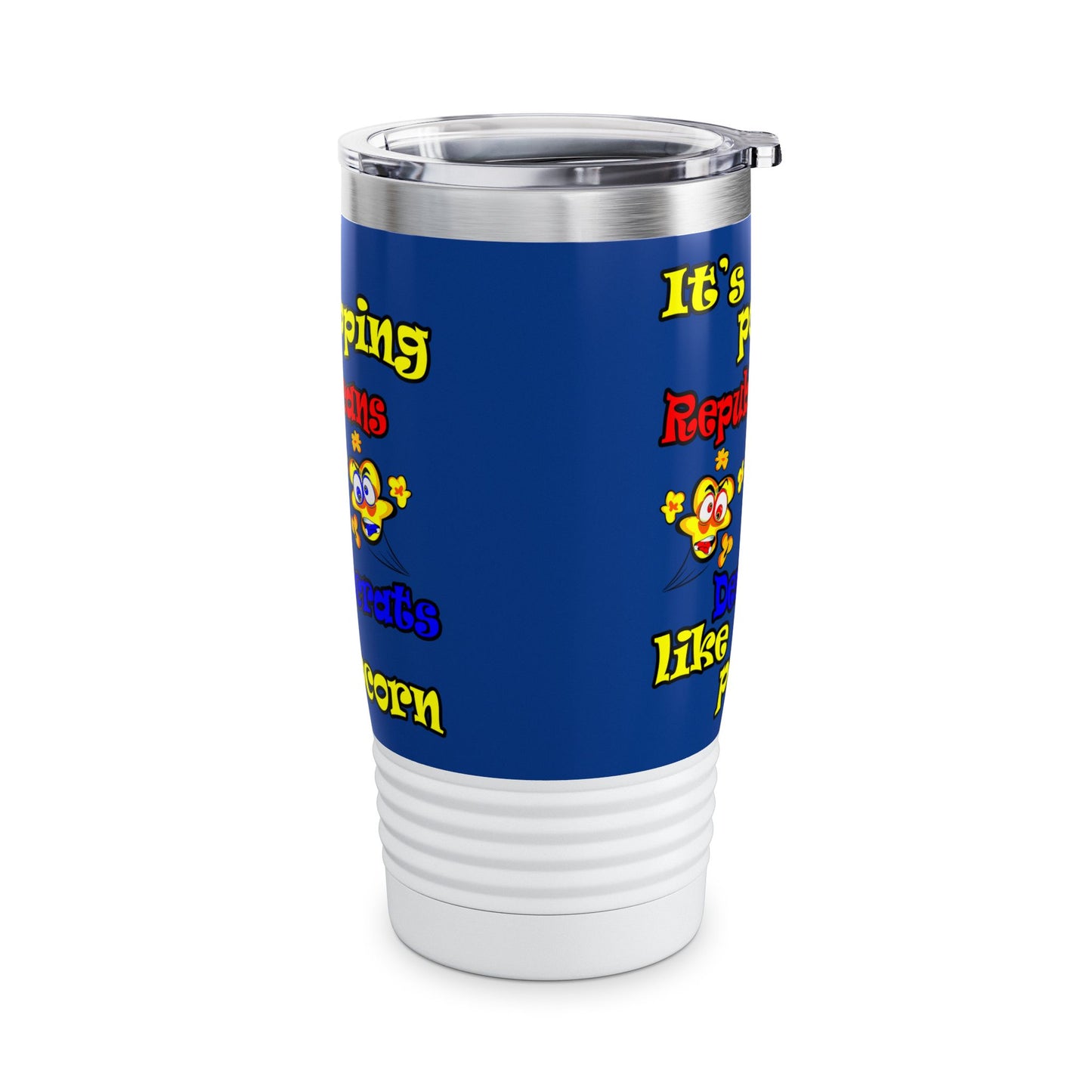 popping like popcorn - Ringneck Tumbler, 20oz (dark blue)