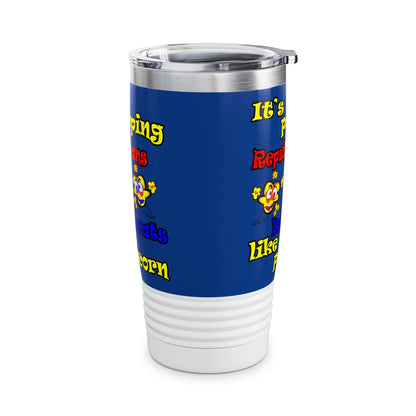 popping like popcorn - Ringneck Tumbler, 20oz (dark blue)