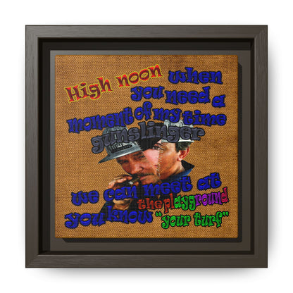 high noon - framed canvas art (brown papyrus)