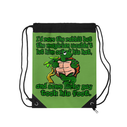 turtle race - Drawstring Bag (green)