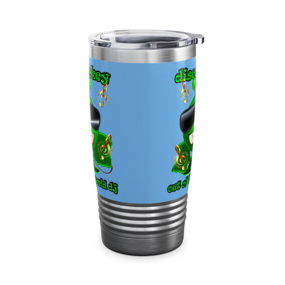 disc jockey - Ringneck Tumbler, 20oz (light blue)