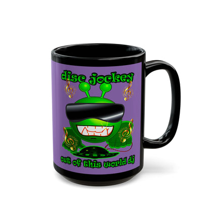 disc jockey - Black Mug (light purple)