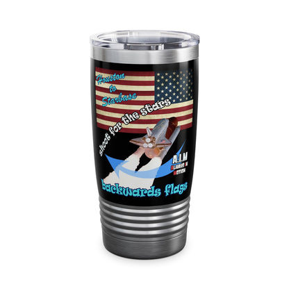 shoot for the stars - Ringneck Tumbler, 20oz (black)