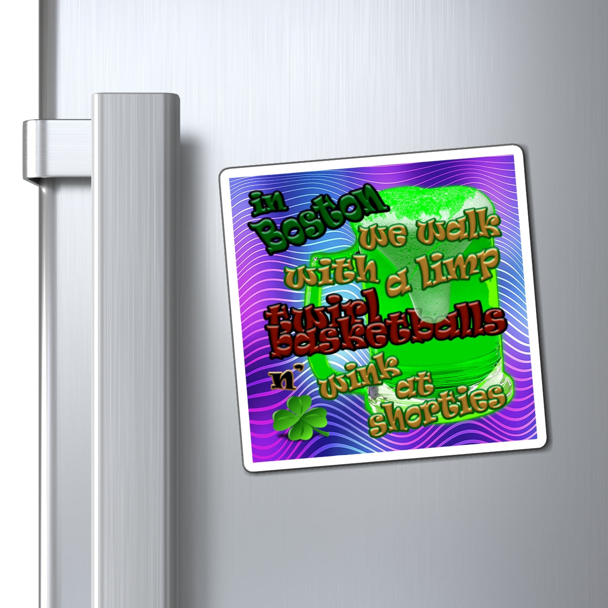 celtics logo - Magnets - (purple wave)