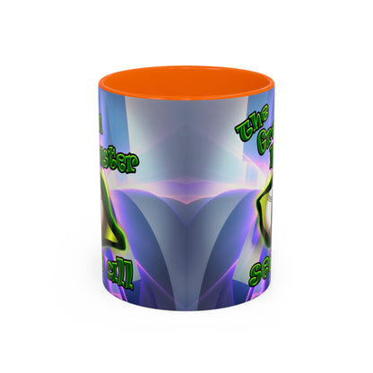 green monster - Accent Mug (grey-pink wave)