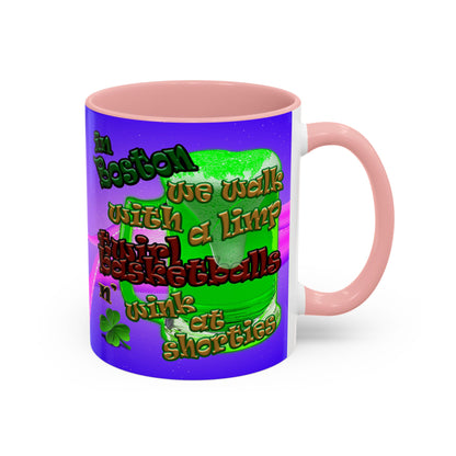 celtics logo - Accent Mug (purple-pink wave)