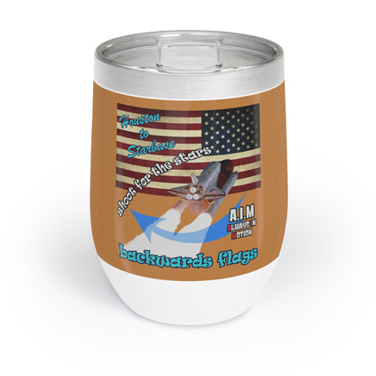 shoot for the stars - Chill Wine Tumbler (light brown)