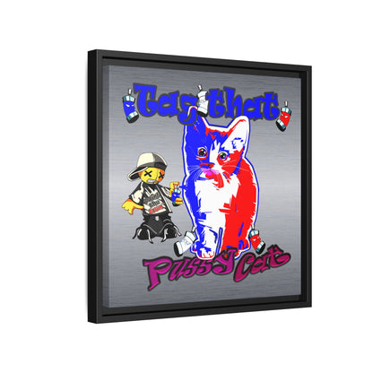 tag that - framed canvas art (brushed nickel)