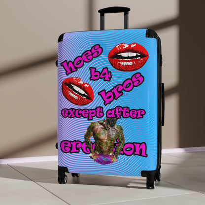 hoes b4 bros - Suitcase (light blue-purple wave)