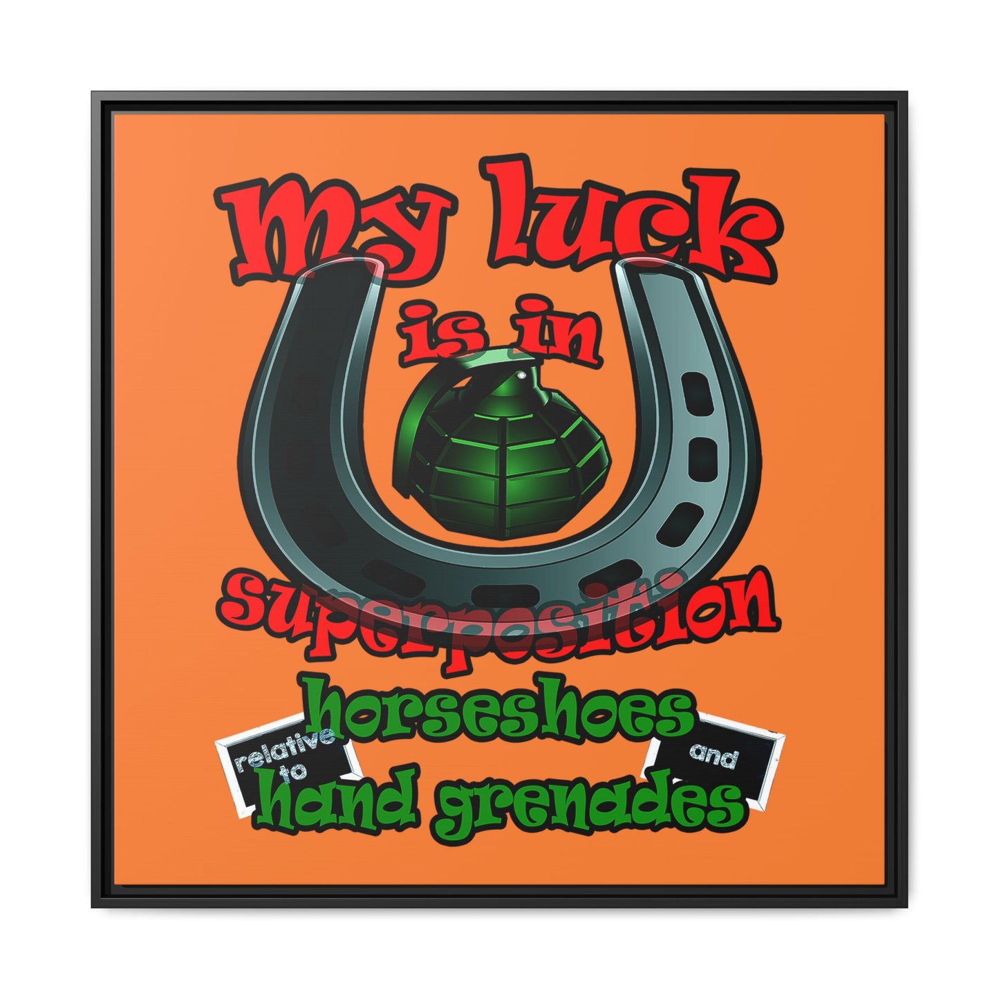 my luck - framed canvas art (crusta)