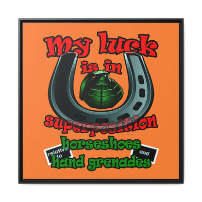 my luck - framed canvas art (crusta)