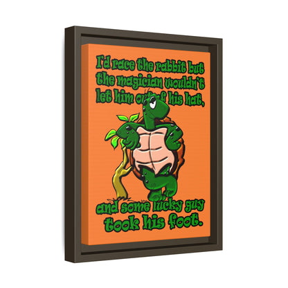 turtle race - framed canvas art (crusta)