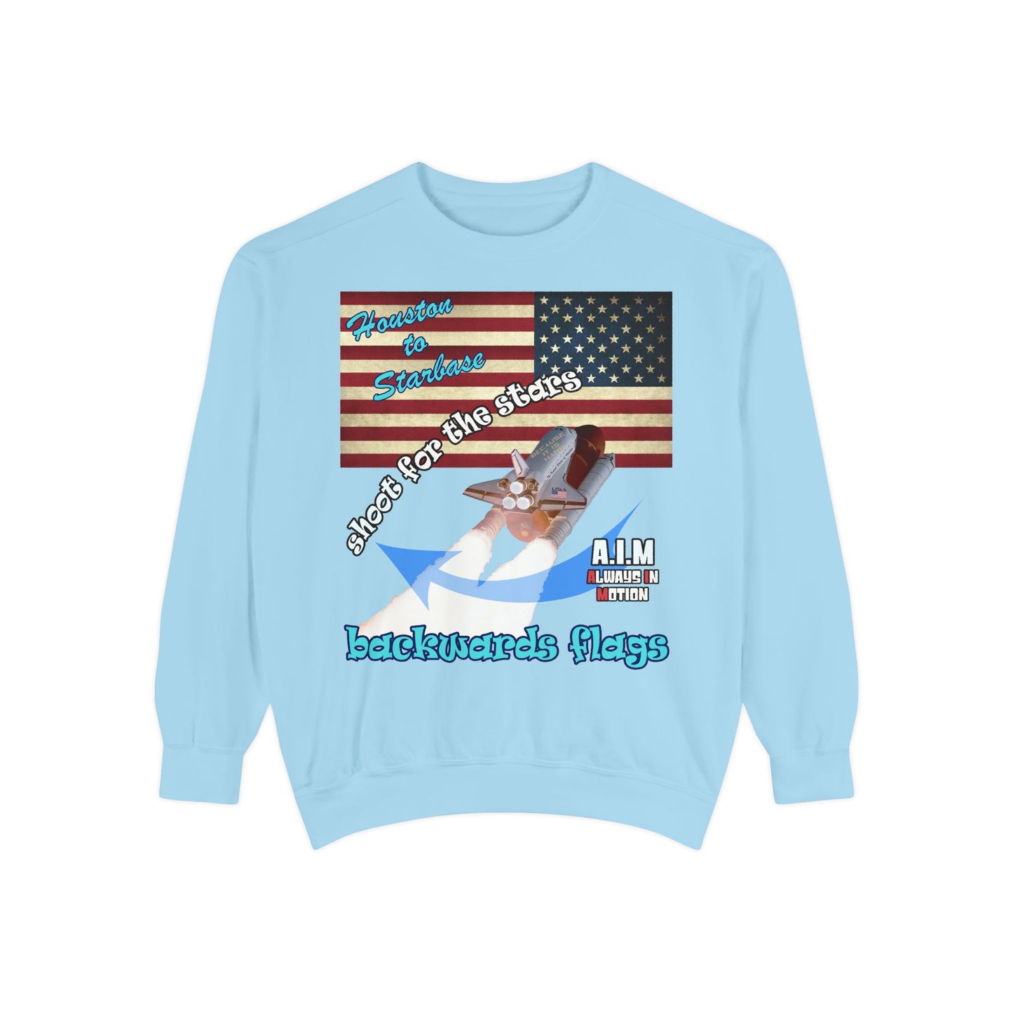 shoot for the stars - Unisex Garment-Dyed Sweatshirt