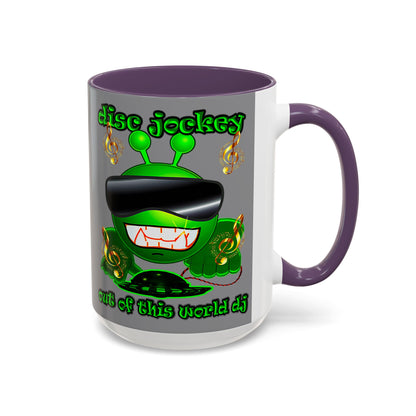 disc jockey - Accent Mug (grey)